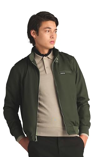 Members Only Men's Classic Iconic Racer, Slim Fit Jacket (Dark Green, Small) - Image 4