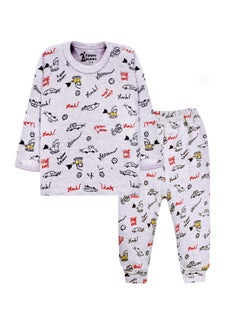 Funny Bunny Pack of 3 Cotton Long Sleeve & Pants Underwear Set for Baby  - Image 4