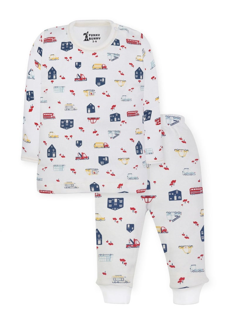 Pack of 3 Cotton Long Sleeve & Pants Underwear Set for Baby