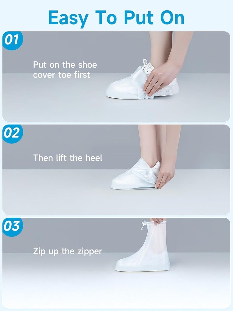 ULTRINA Waterproof Shoe Covers Reusable, Non-Slip, Rainy Day Silicone Shoe Cover for Men, Women | Overshoes Protectors For Kitchen, Indoor, Outdoors, Hiking, Camping & Garden Use 1 Pair Multicolor.( XL SIZE.) - Image 3