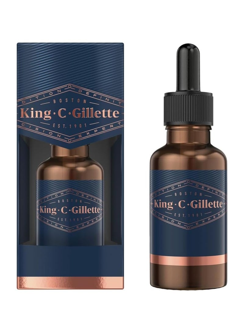 Gillette Men’s Beard Oil with Plant Based Argan Joijoba Avocado Macadamia Seed and Almond Oils 30 ml - Image 1