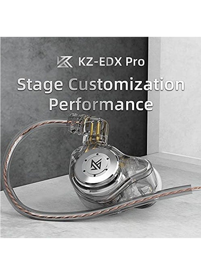 KZ EDX PRO in-Ear Headphone IEMs Stereo Bass Earbuds Wired 3.5mm Plug  2pin Detachable Cable,Noise Isolating in-Ear Earphones with Microphone for Musician,Singer,Guitarist,Church(White with Mic) - Image 3
