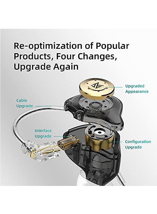 KZ EDX PRO in-Ear Headphone IEMs Stereo Bass Earbuds Wired 3.5mm Plug  2pin Detachable Cable,Noise Isolating in-Ear Earphones with Microphone for Musician,Singer,Guitarist,Church(White with Mic) - Image 4