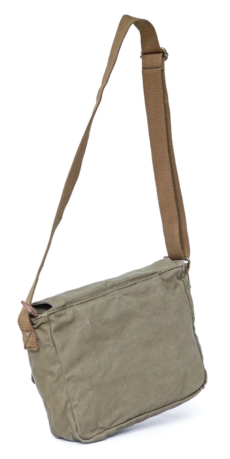 GOOTIUM Canvas Messenger Bag - Vintage Crossbody Shoulder Bag Military Satchel, Field Tan - Image 4