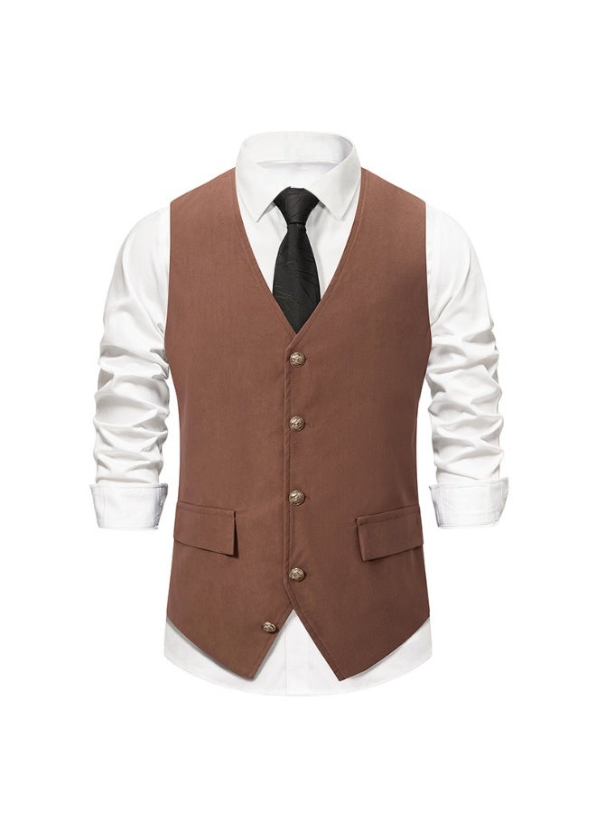 Shougu New Fashionable Casual Men's Suit Vest - Image 1