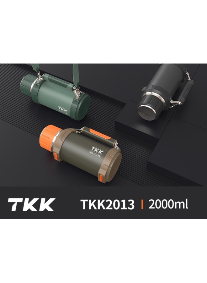 تي ك ك ترمس TKK بسعة 2000 مل من الستانلس ستيل يحافظ على درجة الحرارة لمدة 24 ساعة - Image 4