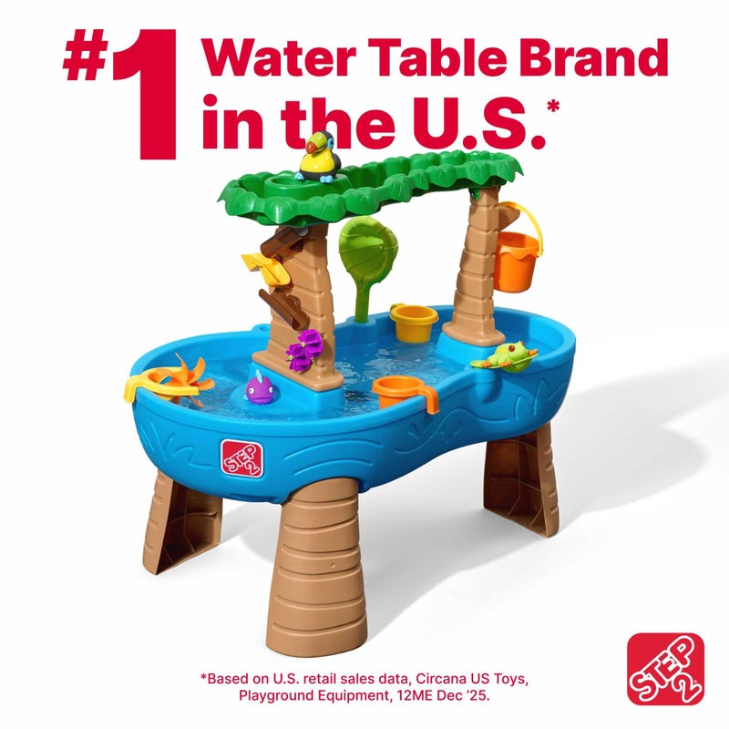 Step2 Tropical Rainforest Kids Water Tables, Outdoor Toddler Activity Table, Ages 1.5+ Years Old, 13 Piece Water Toy Accessories, Blue & Green - Image 3
