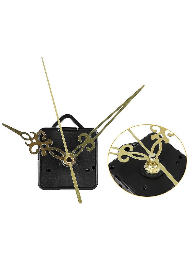 ماركة غير محددة ماكينة ساعة حائط بالعقارب مع طقم عقارب ذهبي، قطع غيار ساعة حائط، 'طول الزور 18 ملي  - Image 1