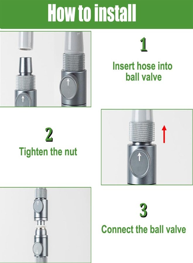 DONGKER Aquarium Double Tap Connector,Aluminum Alloy Quick Release Double Tap Valve with Water Flow Control Knob for Aquarium 12mm/16mm/20mm I.D. Water Pipe - Image 5