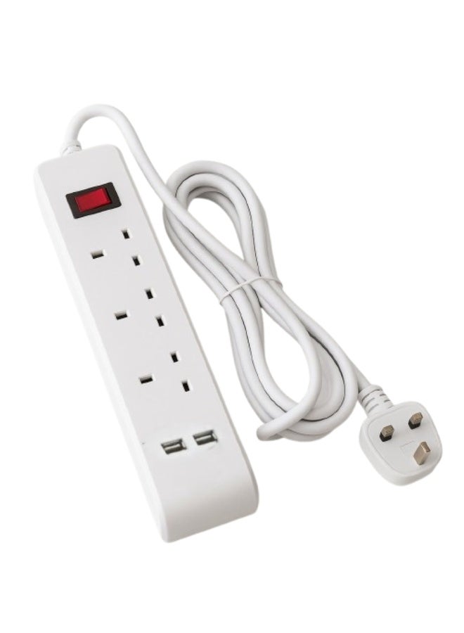 Hi Max 3-Meter Multiple Extension Cord Set – 3 Sockets with Individual Switches, USB Smart Charging Ports, Overload & Fire Protection, SASO Certified – 2990W High Power Capacity - Image 1