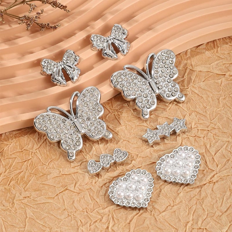 Putthipong 22Pcs Bling Shoe Charms Designer Rhinestones Bling Chain Shoes Accessories for Women Girls Jewelry DIY Shoe Accessories Decoration Party Favors - Image 3