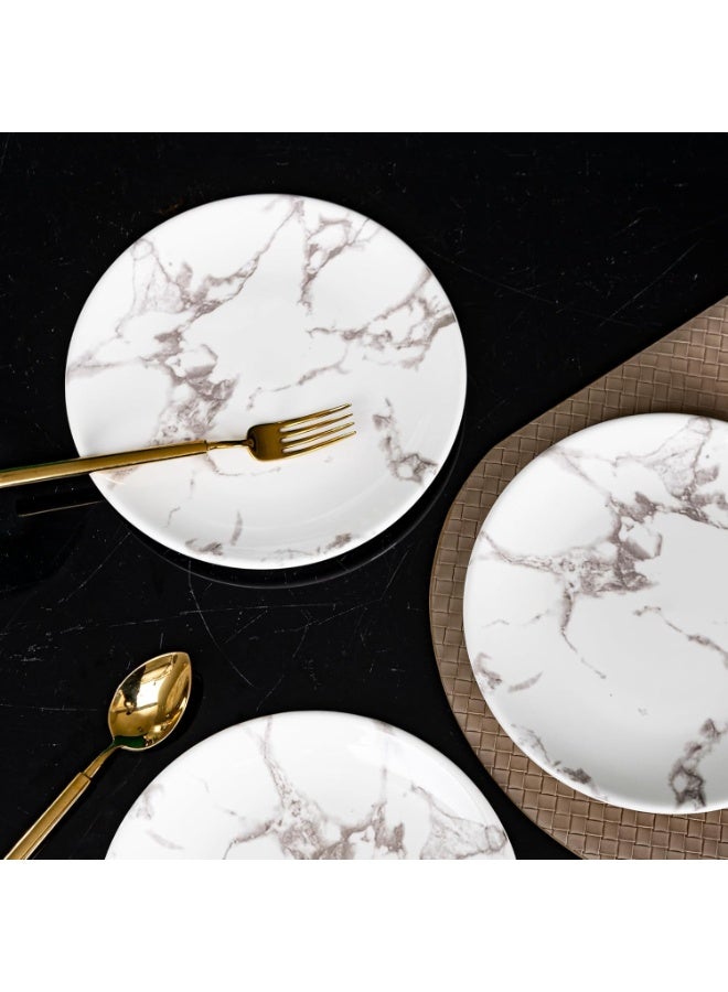 GOLD MANTIS Elegant Marble Design Ceramic Dinnerware Set - Includes 4x 10.2-Inch Plates, 4x 9-Inch Plates, 4x 5.5-Inch Bowls | Microwave & Dishwasher Safe | Durable and Stylish Tableware Set for Home & Kitchen - Image 5