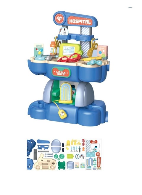 Motorbike Play House Hospital 2in1  39PCS 18-2151748