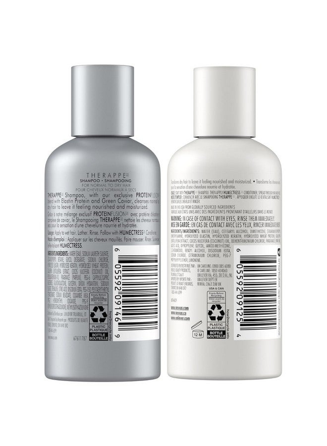 Nexxus Therappe Shampoo and Humectress Conditioner, Travel-Size - Ultimate Moisture for Dry Hair with Elastin Protein and Green Caviar, 3 Oz Ea - Image 2