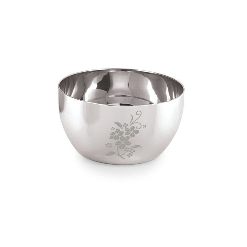 neelam Stainless Steel 5, 18 Gauge Lazer Etching JK 150 ml Vati, Set of 6, Dinner Bowl Katori Serving Vati, Durable Quality, Elegant, Perfect for Serving Snacks, Desserts, and Condiments - Image 1
