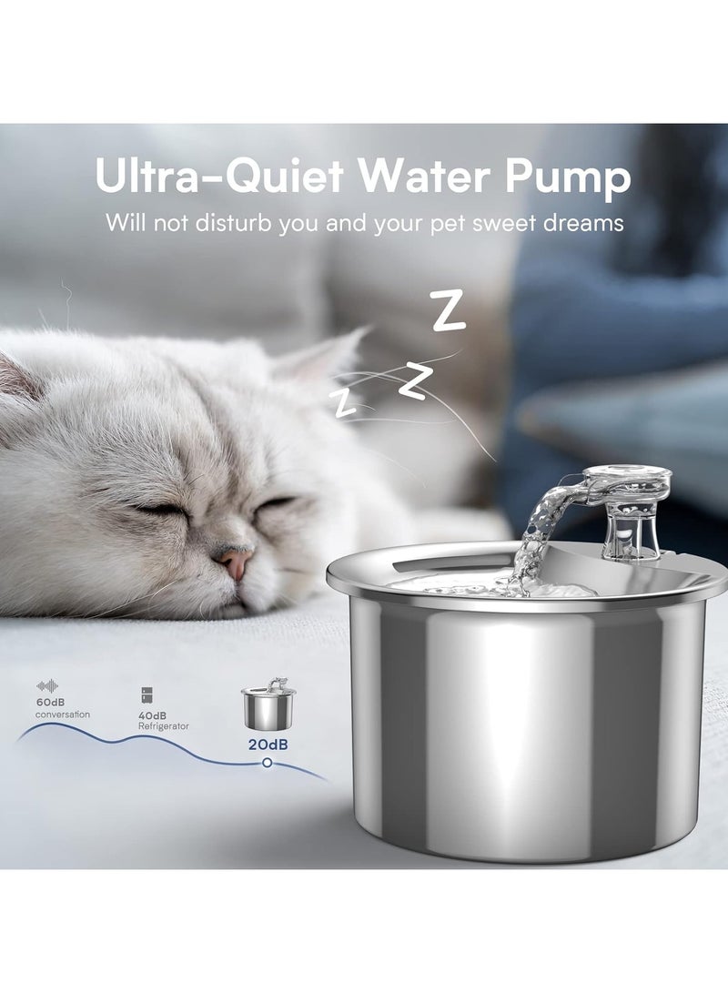 A.M Cat Water Fountain, 2.0L/68oz Pet Drinking Fountain, Automatic Cat Fountain with Quiet Pump, Dishwasher Safe Design, Suitable for Multiple Pets With Sensor - Image 4