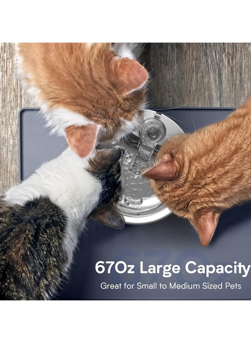 A.M Cat Water Fountain, 2.0L/68oz Pet Drinking Fountain, Automatic Cat Fountain with Quiet Pump, Dishwasher Safe Design, Suitable for Multiple Pets With Sensor - Image 5