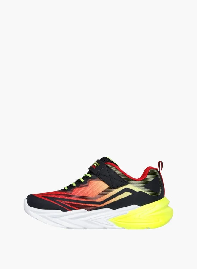 SKECHERS Boys' Printed Light-Up Sneakers with Hook and Loop Closure - FLEXGLOW ULTRA
