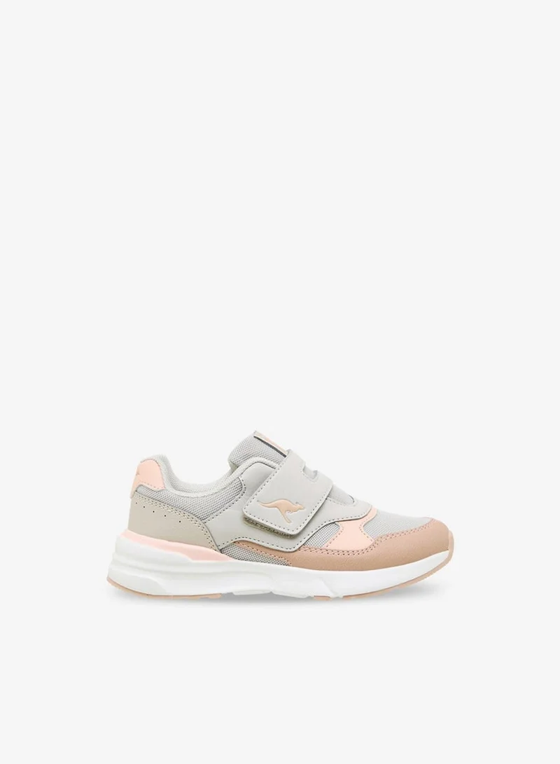 kangaROOS Kids Panelled School Shoes With Hook And Loop Closure
