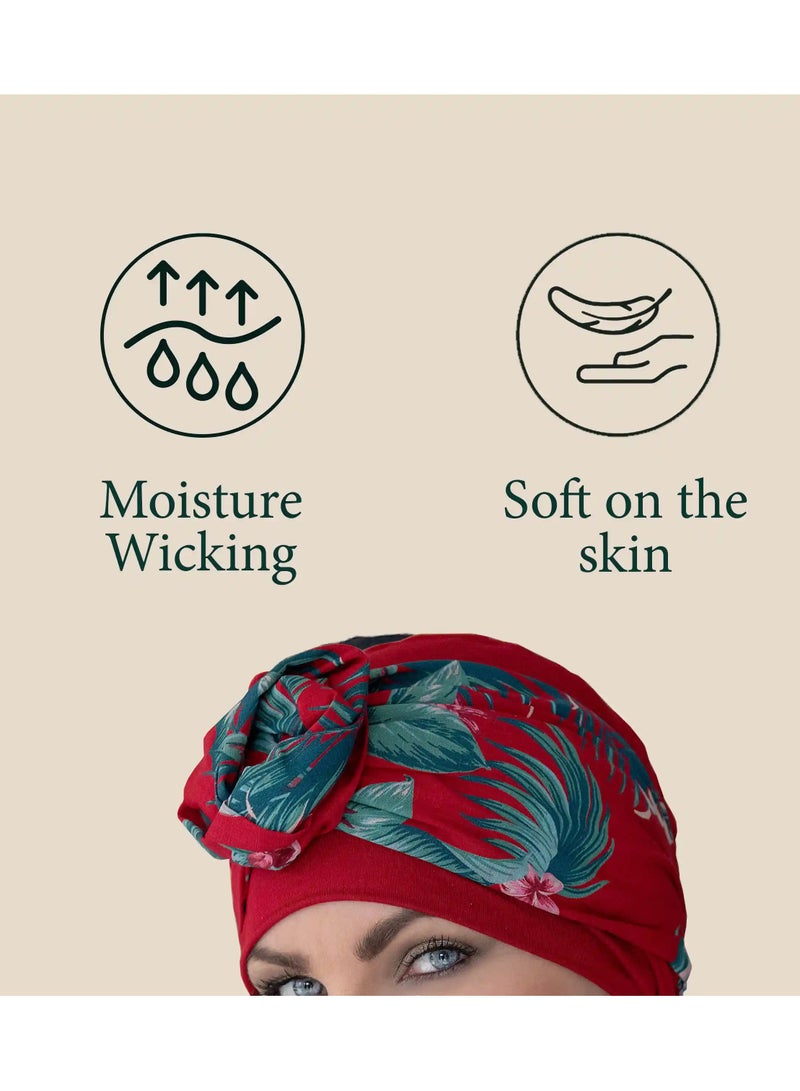 Rung Mirabella Red Rose -  Luxury Bamboo Headwear for Women - Image 3