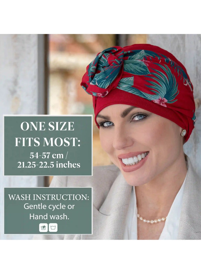 Rung Mirabella Red Rose -  Luxury Bamboo Headwear for Women - Image 5