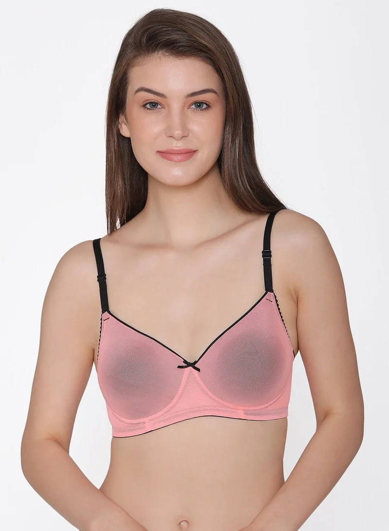 كلوفيا Clovia Peach Padded Non-Wired T-Shirt Bra