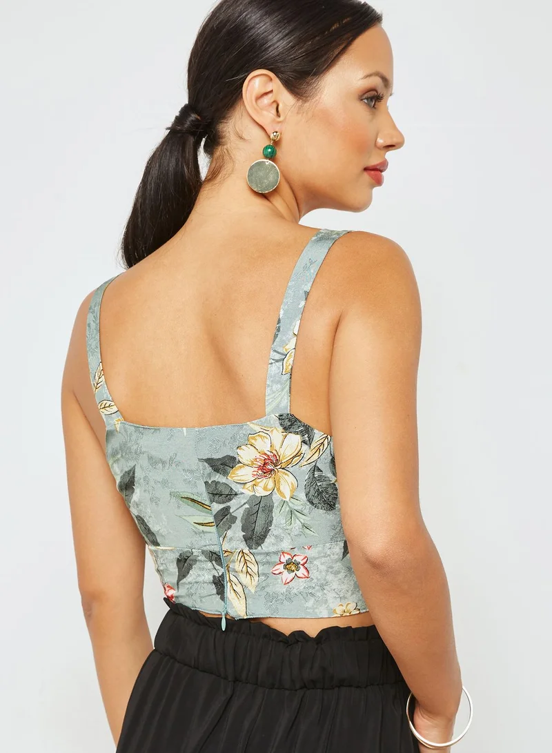 NEW LOOK Floral Print Crop Top Co-Ord