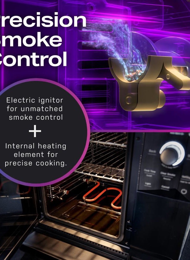 Profile GE Profile™ Smart Indoor Pellet Smoker + Accessories Bundle, Includes Four 1lb Bag of Pellets, Pellet Strainer, 20-pack of Drip Pan Liners, and Prep Tray - Image 3