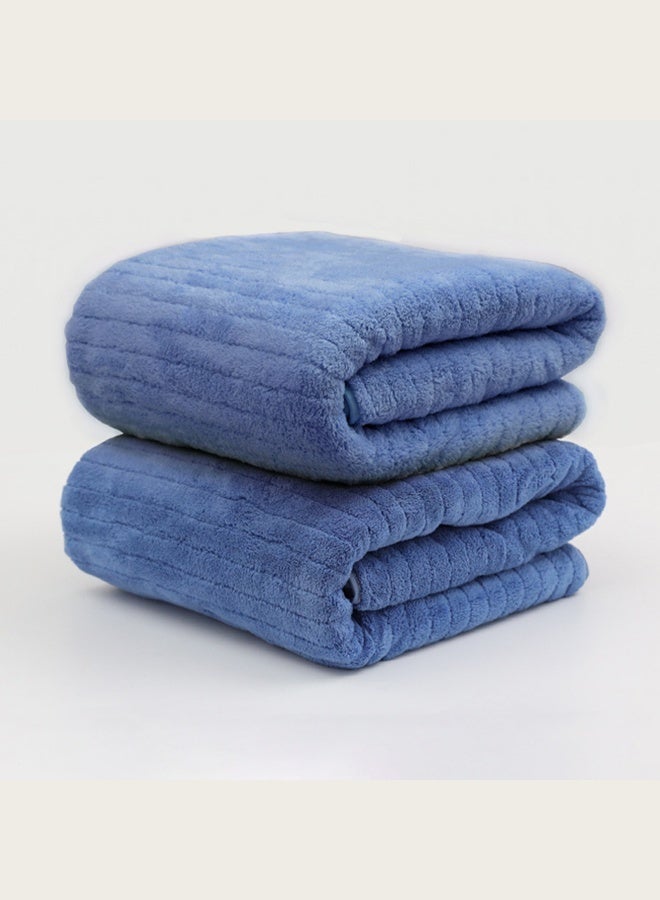QUARRYUS Microfiber Towel 90x160 cm 2 PCS Bath Towel Microfiber Soft, Durable and Light Weight Bundle（yellow+blue） - Image 3