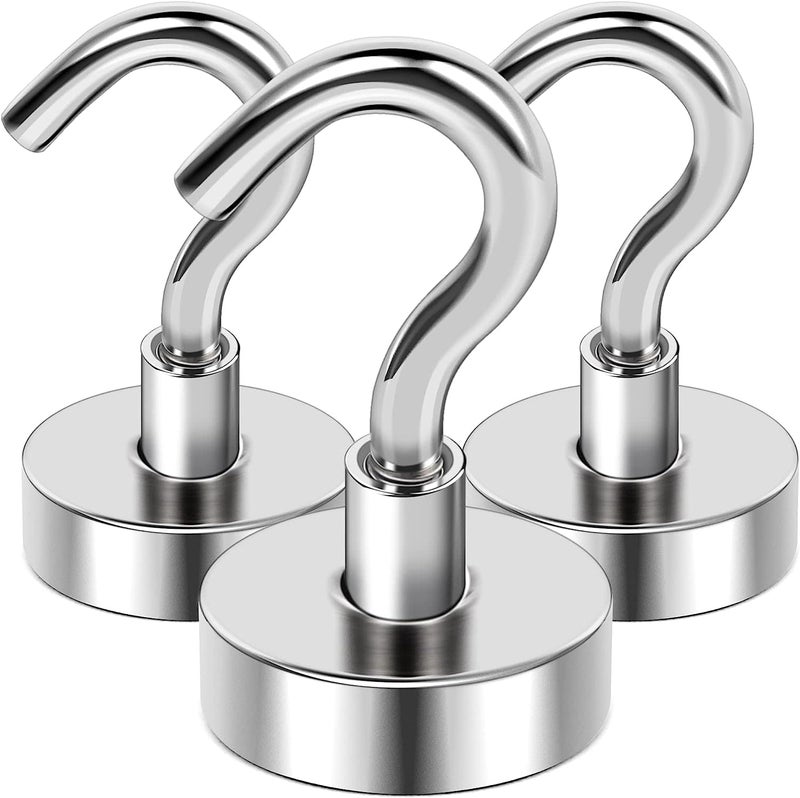 KASHPA CREATION Magnetic Hooks 27 lb Heavy Duty Earth Magnets with Hook for Refrigerator Extra Strong Cruise Hook for Hanging Magnetic Hanger for Cabins Grill 3 - Image 1