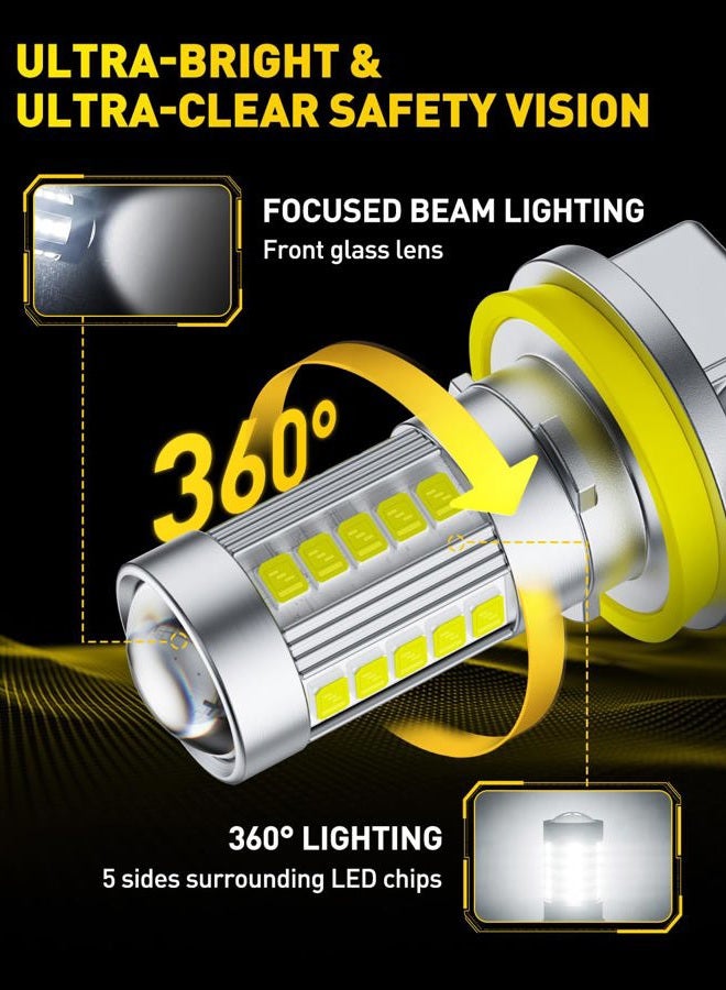AUXITO Upgraded H11/H8 LED Fog Light Bulbs, 6500K Cool White, 1:1 Mini Size H11/H8/H16 LED Fog Light Bulbs, 360° Full Illumination(Pack of 2) - Image 3