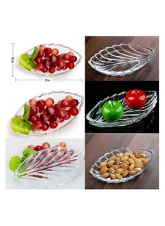Generic Leaf Clear Fruit Plate pack of 6  - Image 1