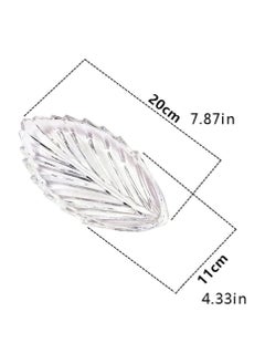 Generic Leaf Clear Fruit Plate pack of 6  - Image 2