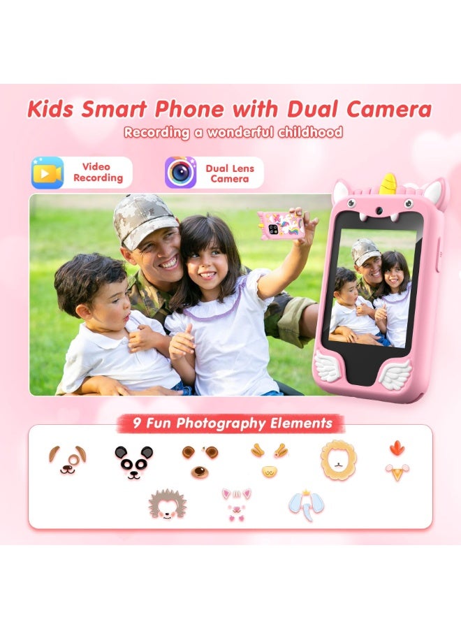 أسيف مناسبة للأطفال من 3-10 سنوات من العمر والفتيات والفتيان مع الهواتف الذكية ولعب اطفال لعب الاطفال مع كاميرا مزدوجة لعبة تعليمية تعلم الألغاز MP3 مشغل موسيقى للأطفال هدايا عيد ميلاد للبنات والأولاد / عيد ميلاد يونيكورن هدايا للأطفال اللعب 3 4 5 6 7 8 سنوات ( 8GB بطاقة الذاكرة الرقمية المؤمنة ) - Image 2