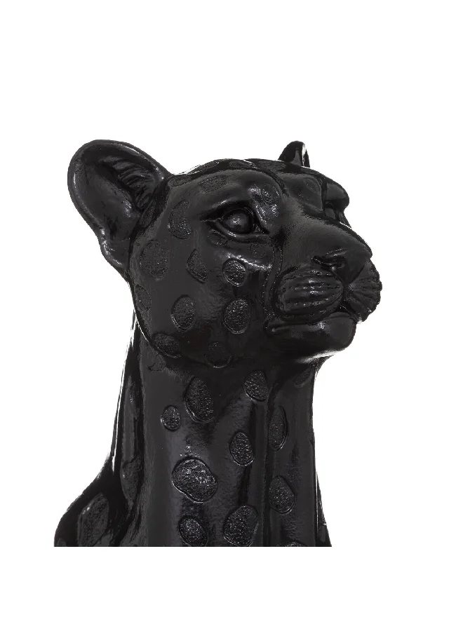 atmosphera Modern Design Water-Resistant Decorative Leopard Statue Black 90 x 43 x 34.5 cm 176645A