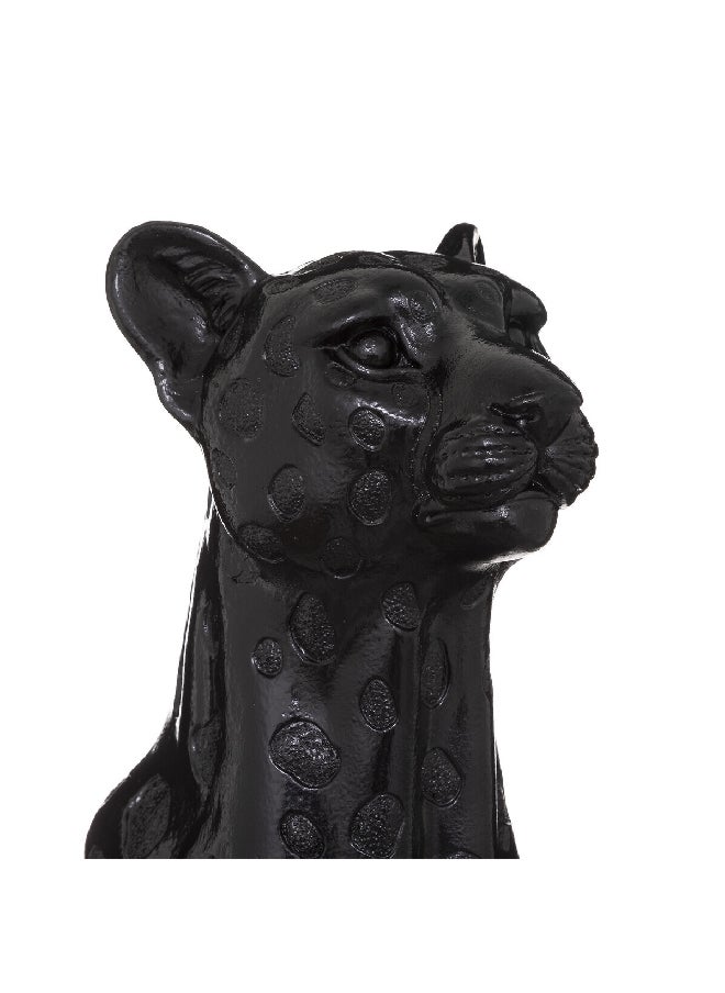 atmosphera Modern Design Water-Resistant Decorative Leopard Statue Black 90 x 43 x 34.5 cm 176645A  - Image 2