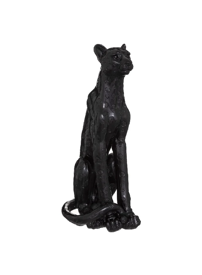 atmosphera Modern Design Water-Resistant Decorative Leopard Statue Black 90 x 43 x 34.5 cm 176645A