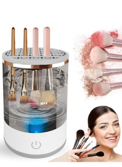 Electric Makeup Brush Cleaner Machine,USB Automatic Makeup Brush Cleaner,Quick Wash in Seconds Cosmetic Brushes Cleaning Tools,Hand Free Make up Brush Cleaner Set for Cleaning and Drying