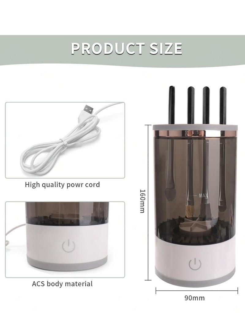 Generic - Electric Makeup Brush Cleaner Machine,USB Automatic Makeup Brush Cleaner,Quick Wash in Seconds Cosmetic Brushes Cleaning Tools,Hand Free Make up Brush Cleaner Set for Cleaning and Drying - Image 1
