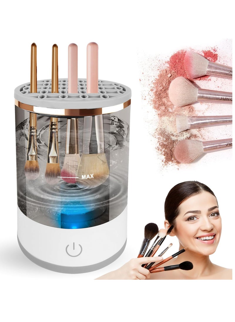 Generic - Electric Makeup Brush Cleaner Machine,USB Automatic Makeup Brush Cleaner,Quick Wash in Seconds Cosmetic Brushes Cleaning Tools,Hand Free Make up Brush Cleaner Set for Cleaning and Drying - Image 1