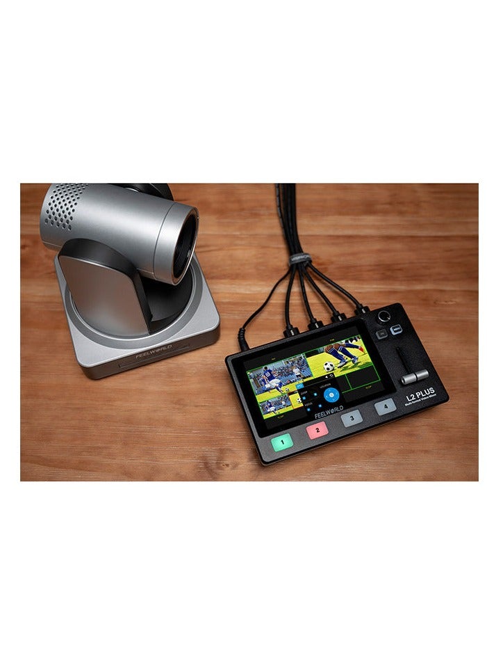 فيل وورلد FEELWORLD L2 PLUS متعدد الكاميرا خلاط الفيديو الجلاد 5.5 "لمس PTZ التحكم كروما مفتاح البث المباشر - Image 1