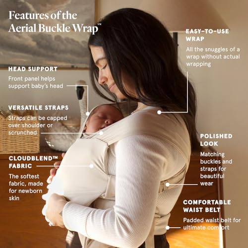 WildBird - Aerial Buckle Wrap - 0-6 Months - Standard (XS-XL) Sparrow - Newborn Baby Carrier - Front Carry - Soft Fabric, Straps, Head Support, Padded Waist Belt - Baby Essentials - New Mom Gifts - Image 2