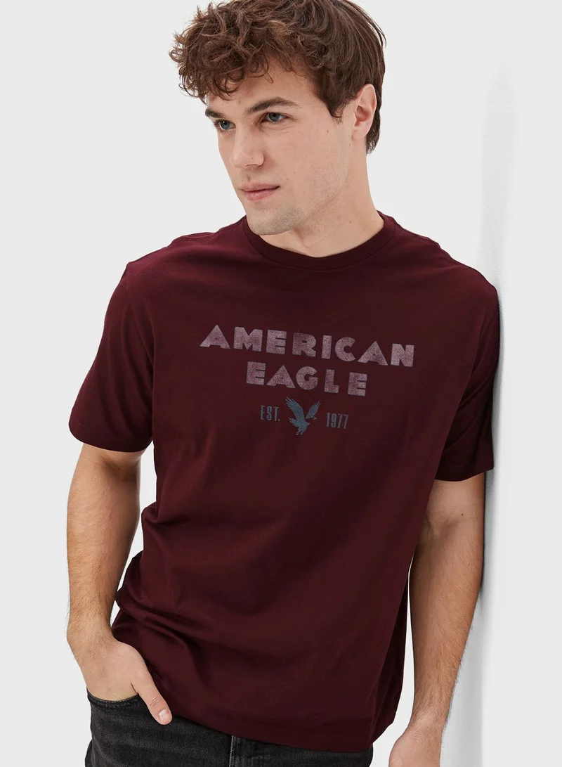American Eagle Logo Graphic Crew Neck T-Shirt