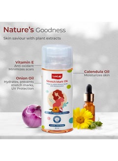 Luvlap Stretch Mark Oil for Pregnant Women, Stretch Mark Removal & Prevention, Enriched with Onion Oil, Calendula Oil & Vitamin E, Dermatologically Tested, Safe during Pregnancy, 80ml  - Image 4