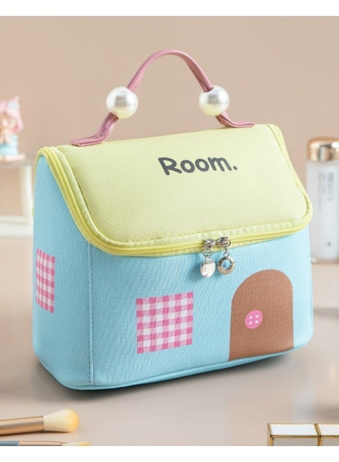 حقائب مكياج من البوليستر – حقيبة تجميل واسعة وسعة كبيرة لتخزين مستحضرات التجميل، الفرش، أدوات النظافة، كريم الأساس، أحمر الشفاه، ومنتجات العناية بالبشرة – حقيبة سفر مريحة، مقاومة للماء وسهلة التنظيف – مناسبة للسفر، رحلات العمل، الاستخدام اليومي، والتنظيم المنزلي - Image 2