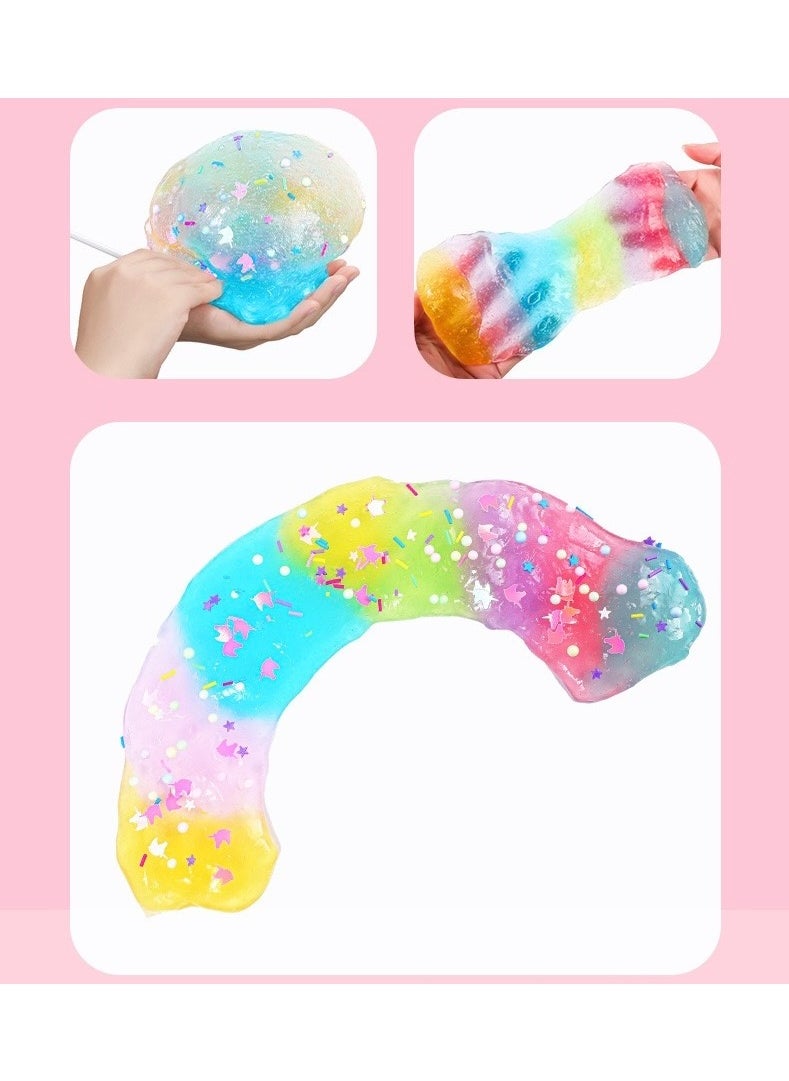 Bubble Up Unicorn Crystal Slime Kit - Rainbow Colors with Sprinkles, Girl Toys Gifts for Kids Aged 3 Years and Up  - Image 2