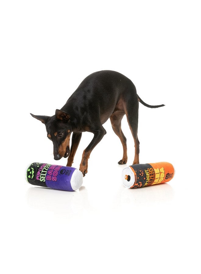Fuzzyard Pup Light Seltzers Bark Soda Trick or Treat Halloween Themed Dog Toy for Small, Medium, Large Breed Dogs 2 Pack - Image 3