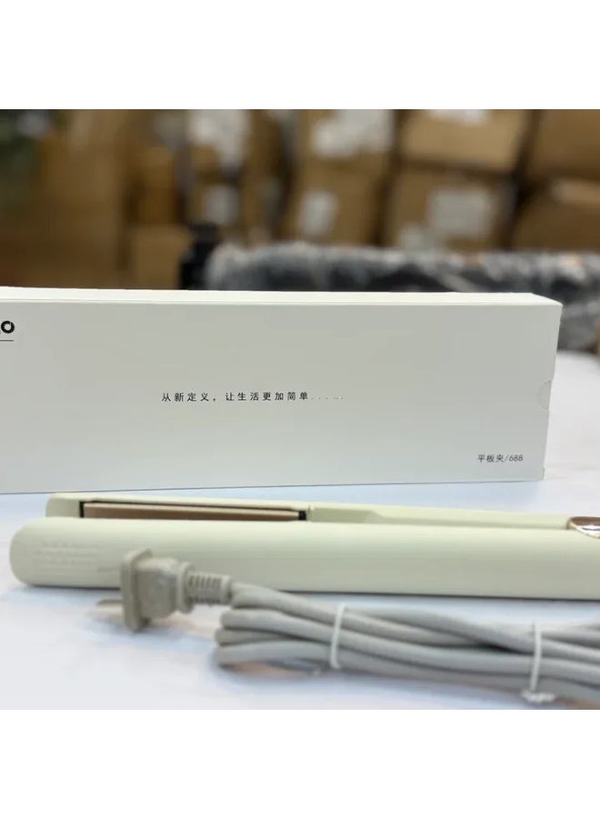 Professional Ceramic Hair Straightener with Digital LCD Display – Adjustable Temperature Flat Iron for Fast Heating, Anti-Frizz Hair Styling, White - Image 2
