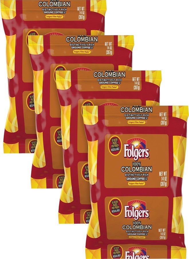 Folgers 100% Columbian Medium Roast Ground Coffee, 40-1.4 Ounce Filter Packs