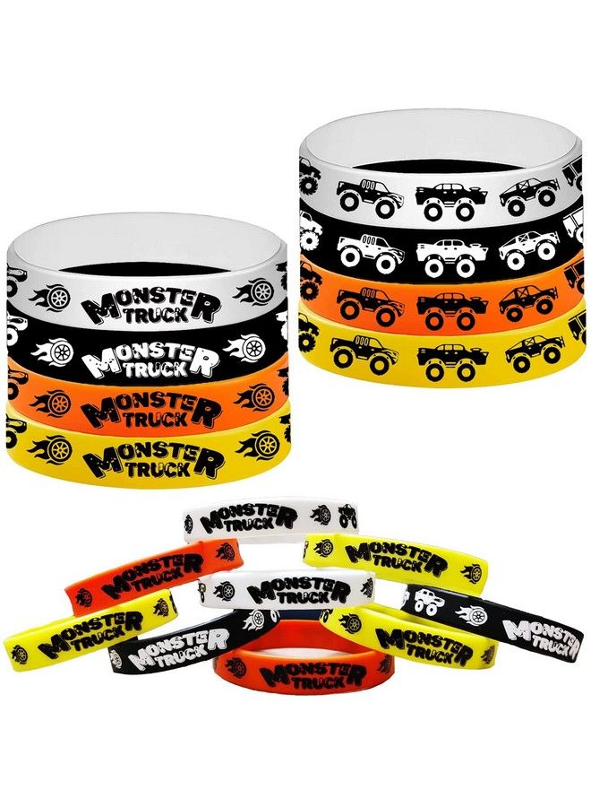 CupaPlay 24Pcs Monster Truck Theme Rubber Silicone Wristbands Birthday Party Favors Party Supplies Decorations - Image 2